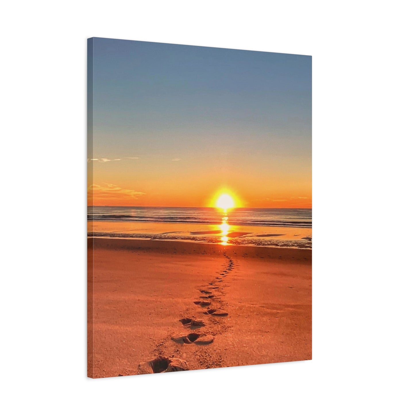 Footprints in the Sand - Canvas Wrap