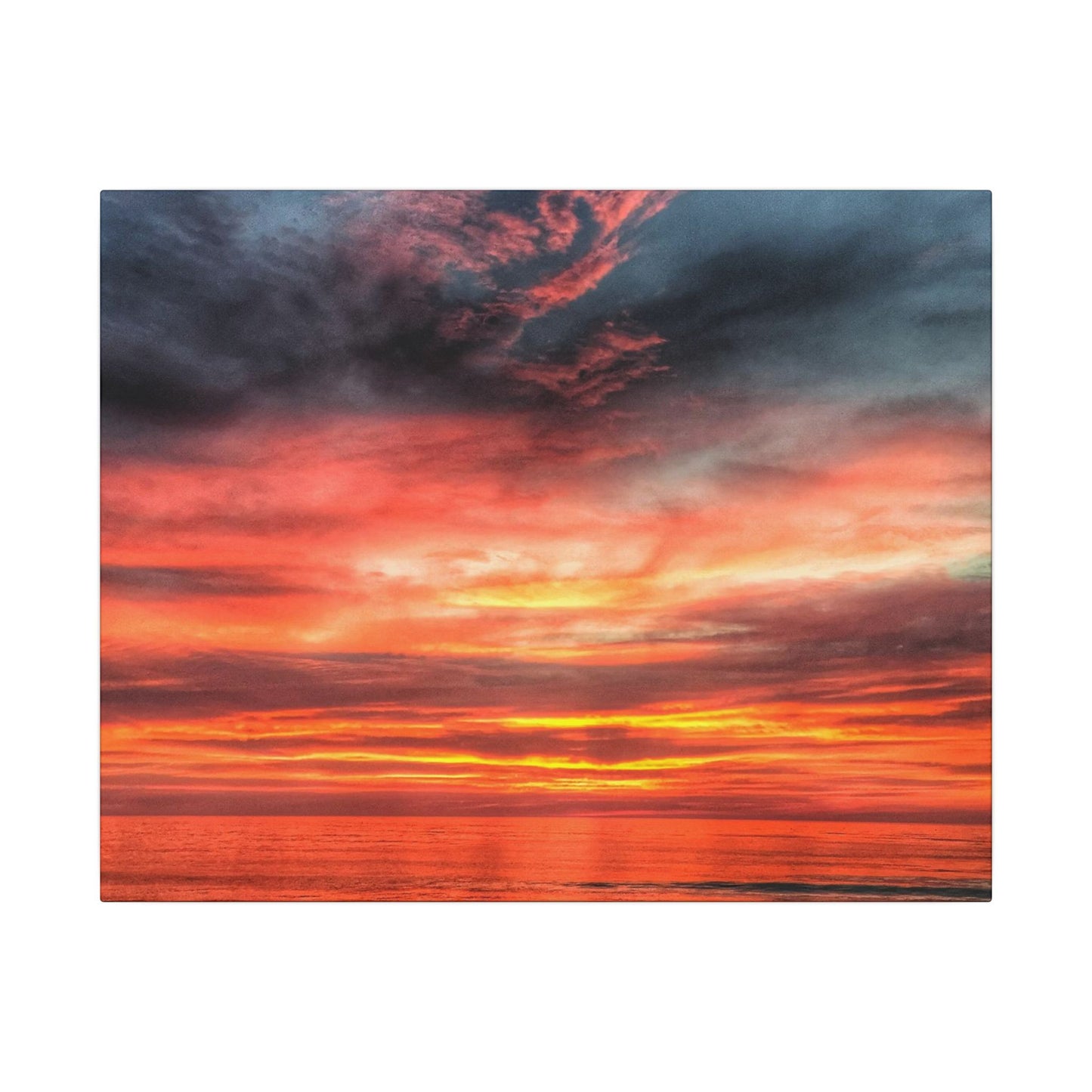 Atlantic Red Sunrise Reflection