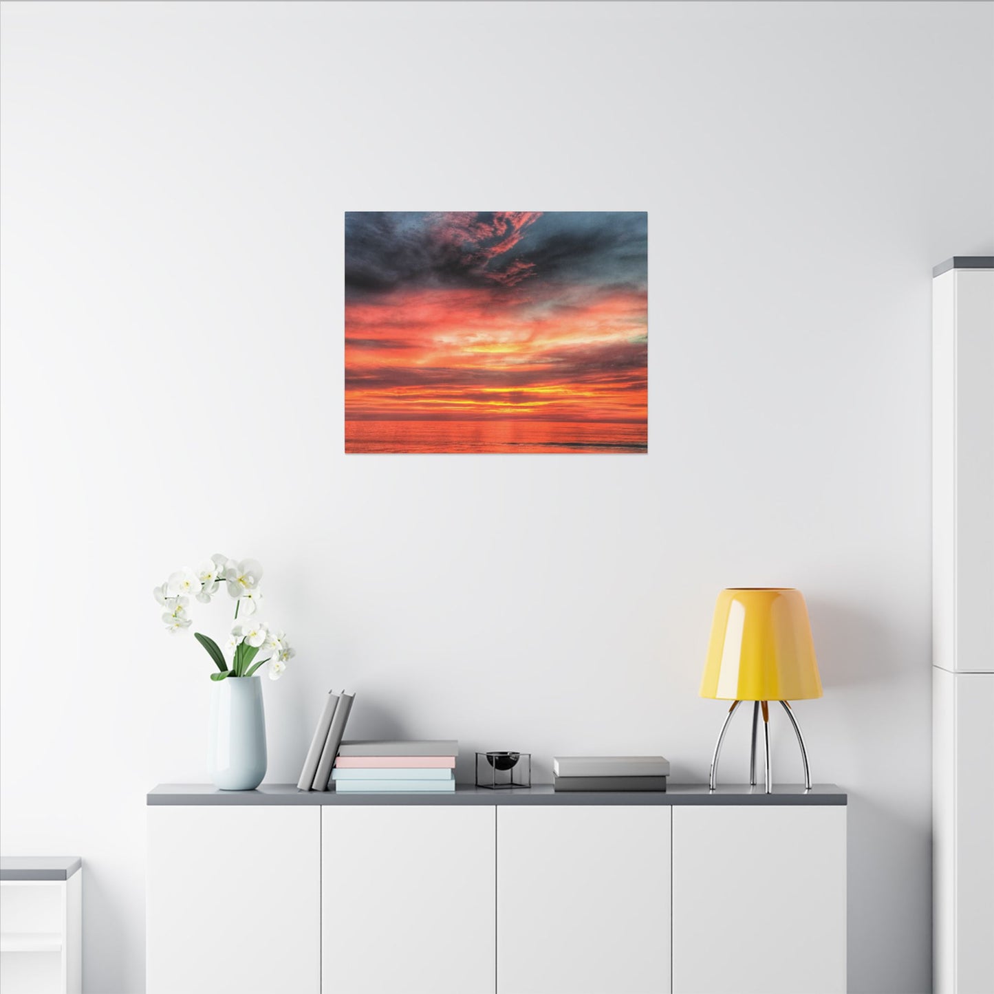 Atlantic Red Sunrise Reflection