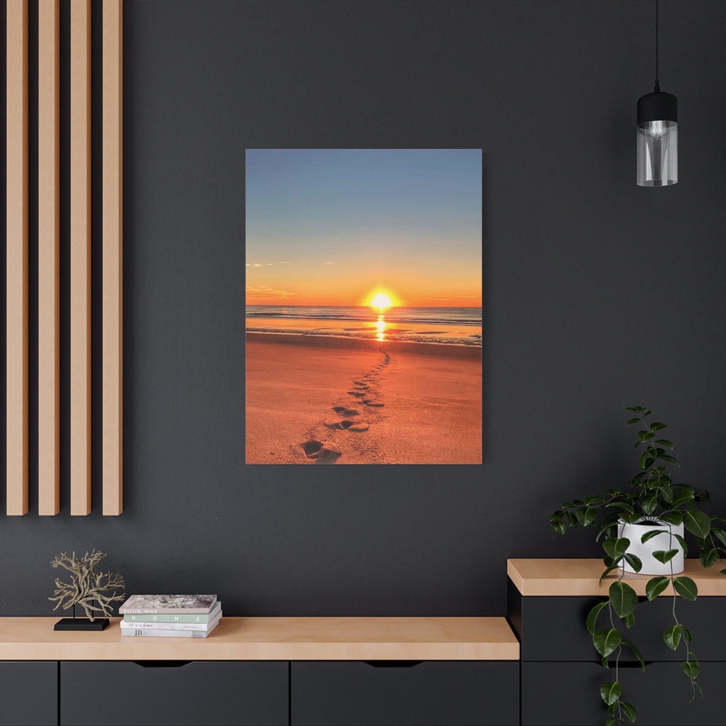 Footprints in the Sand - Canvas Wrap