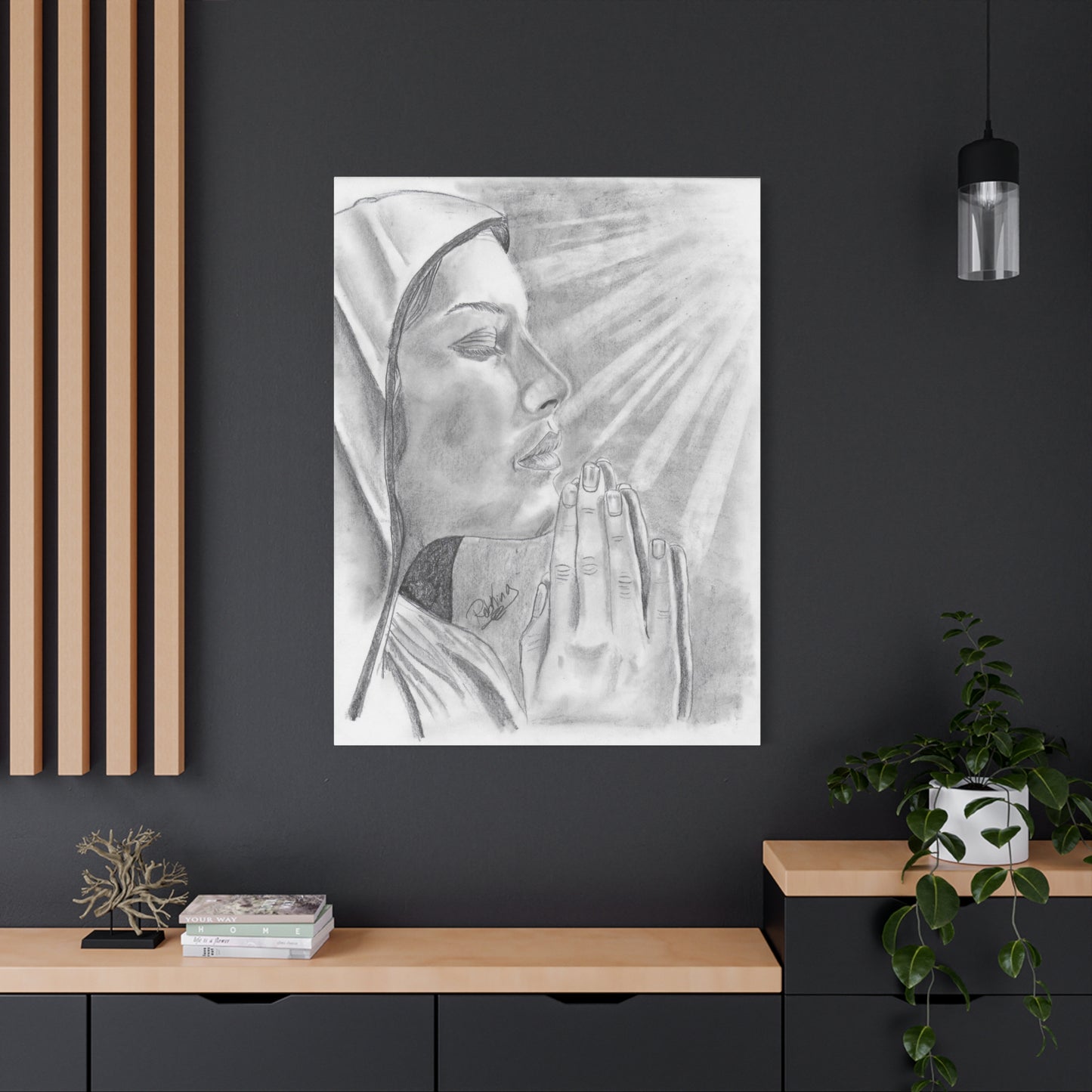 Praying Woman  - Canvas Gallery Wraps