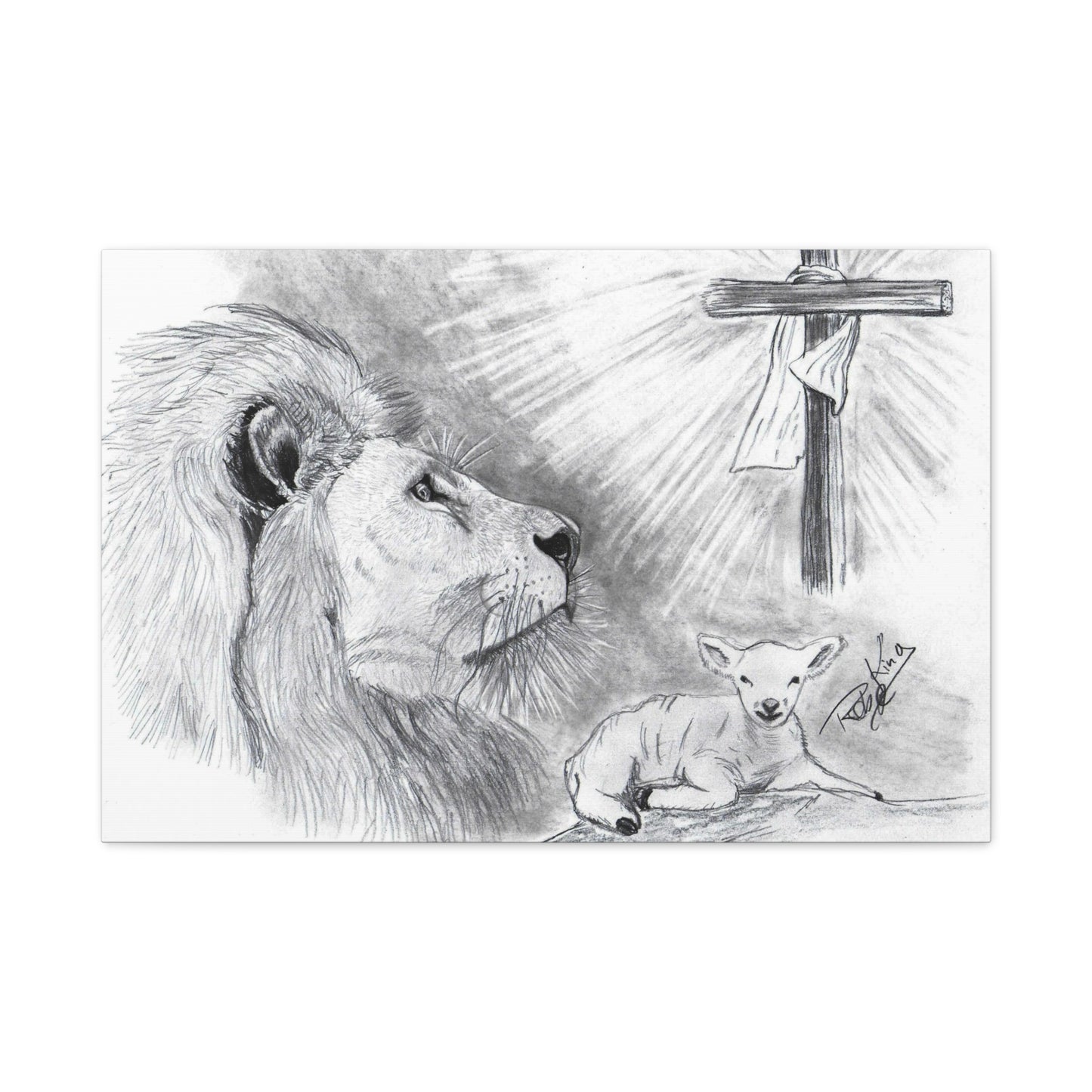 Lion and Lamb - Canvas Gallery Wrap