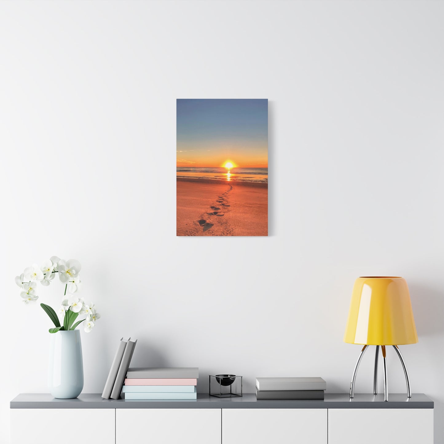 Footprints in the Sand - Canvas Wrap