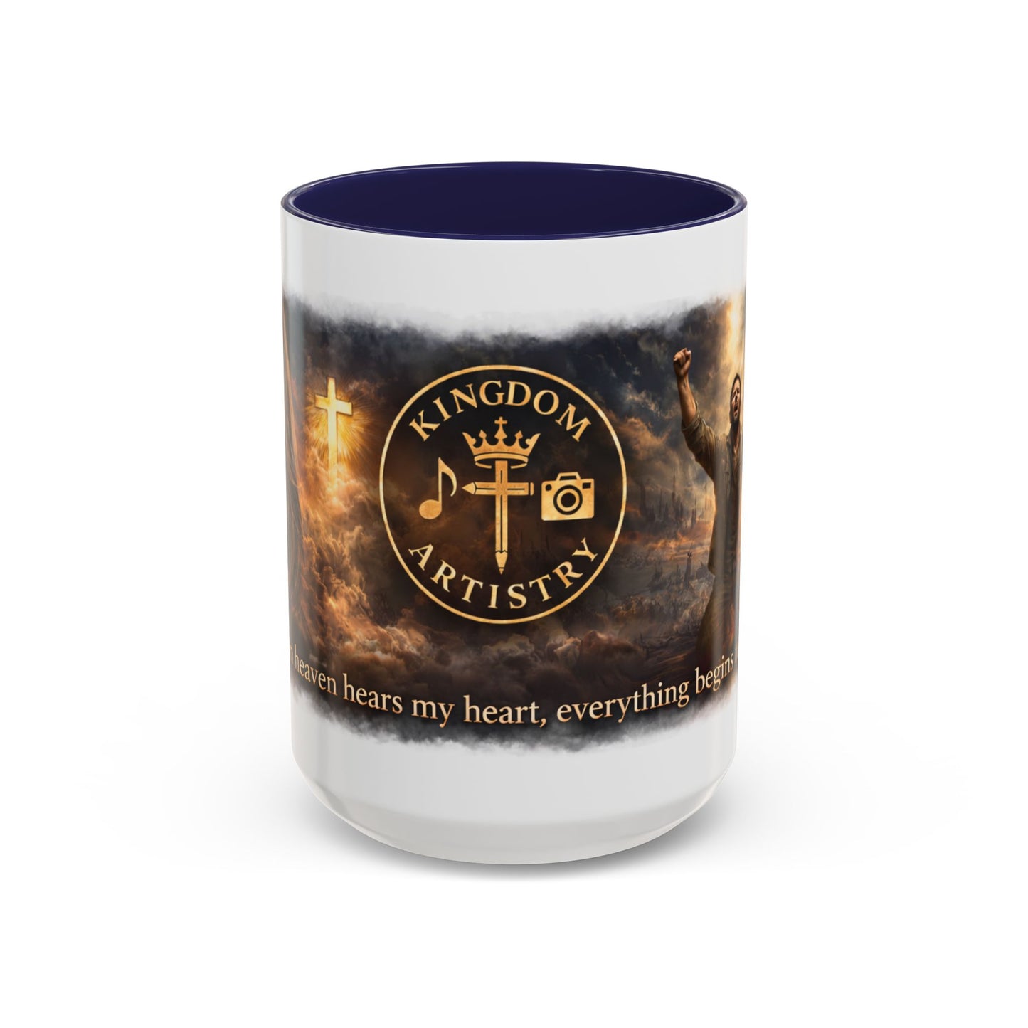 Kingdom Artistry Accent Coffee Mug — Music & Art Logo Merch (11/15oz)