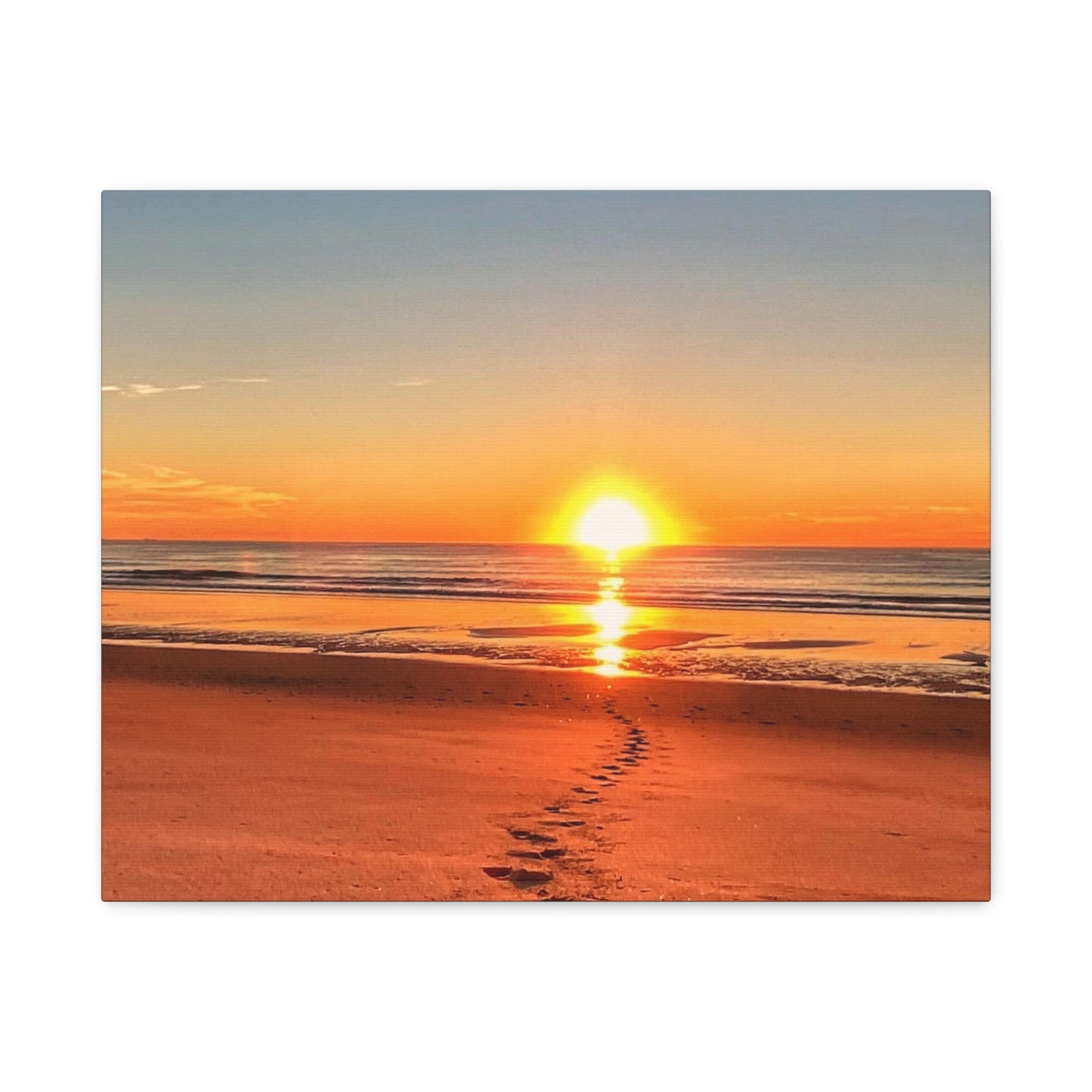 Footprints in the Sand - Canvas Wrap
