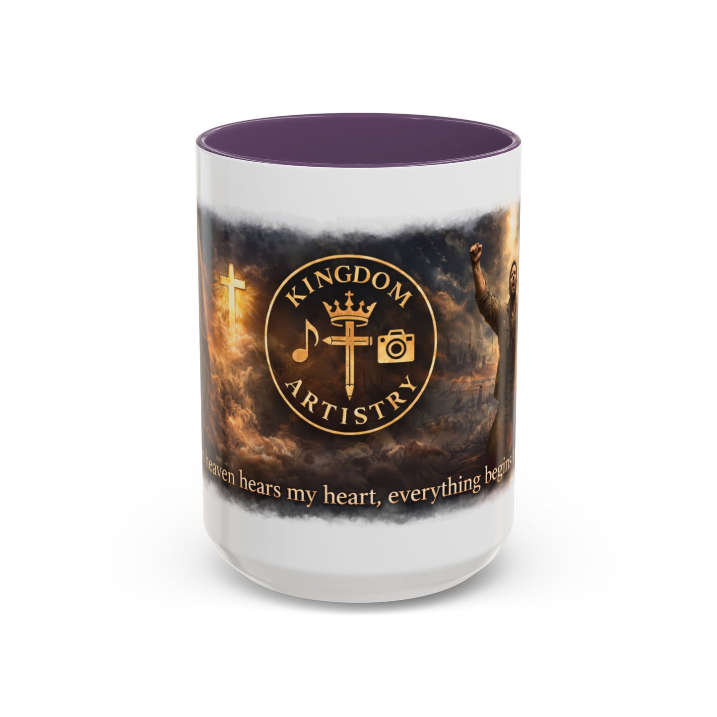 Kingdom Artistry Accent Coffee Mug — Music & Art Logo Merch (11/15oz)
