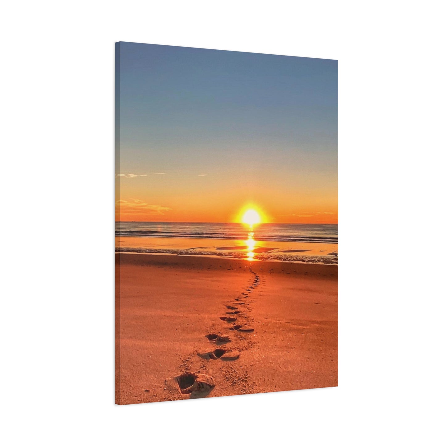 Footprints in the Sand - Canvas Wrap