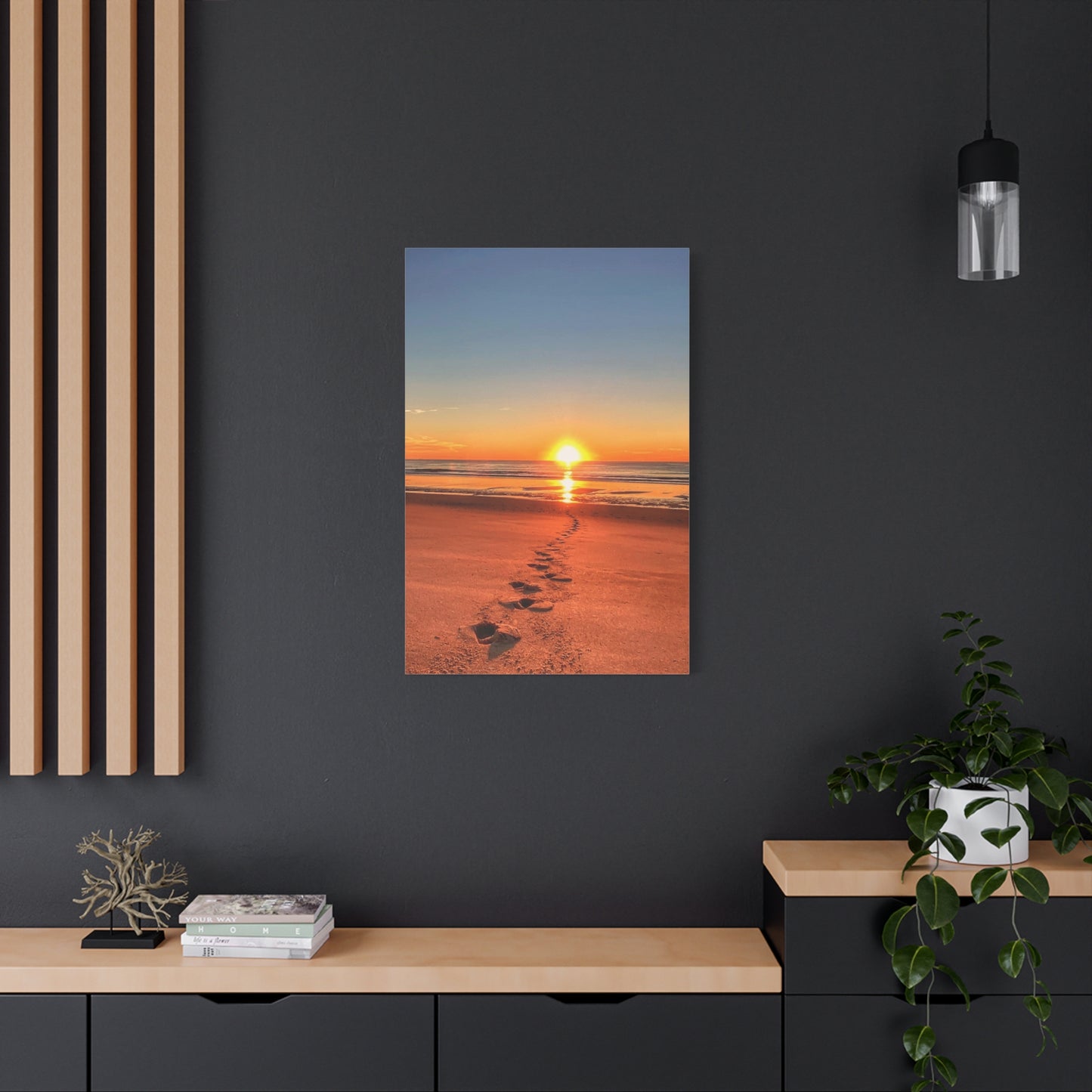 Footprints in the Sand - Canvas Wrap
