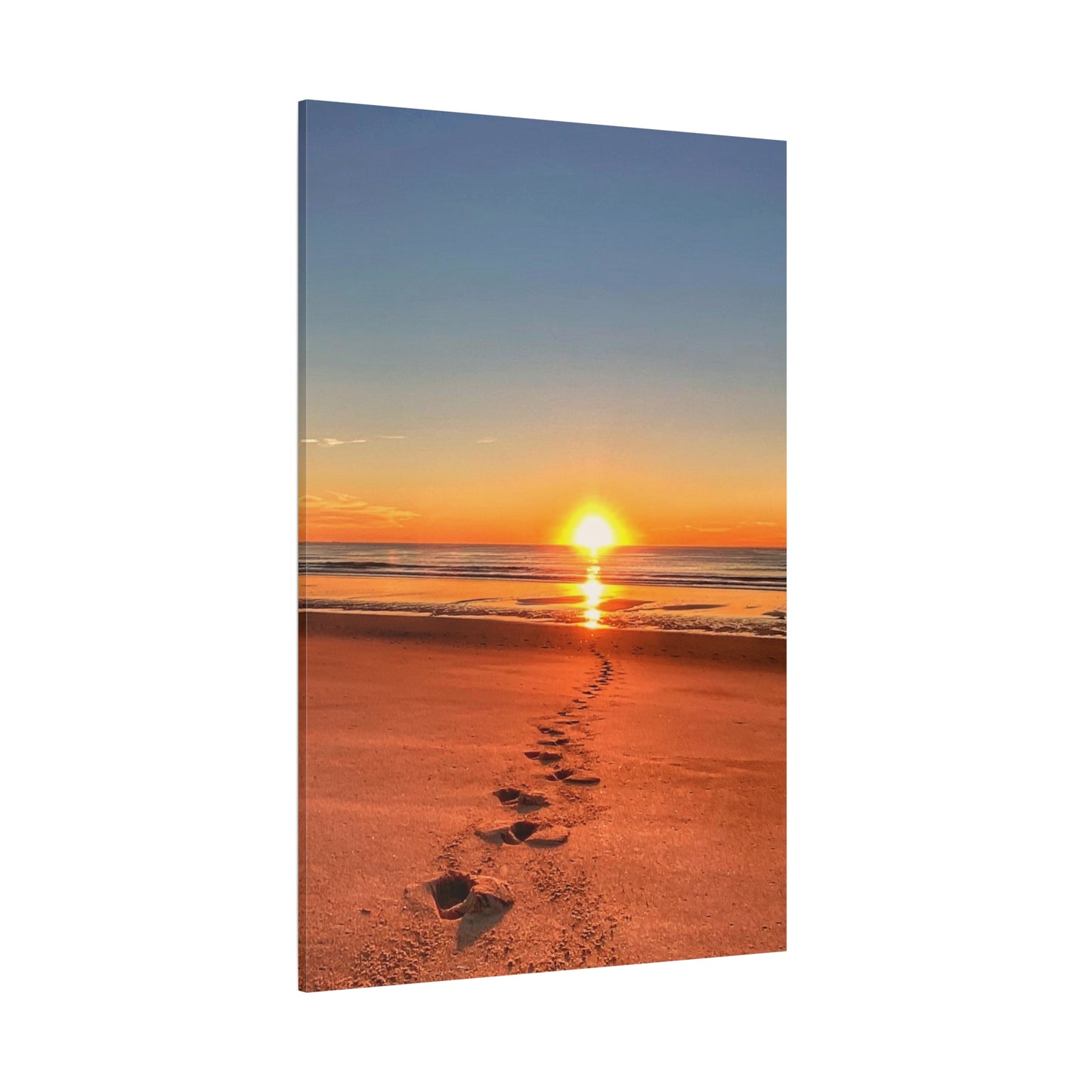 Footprints in the Sand - Canvas Wrap