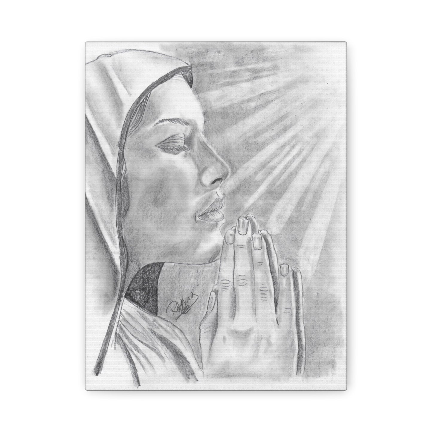 Praying Woman  - Canvas Gallery Wraps