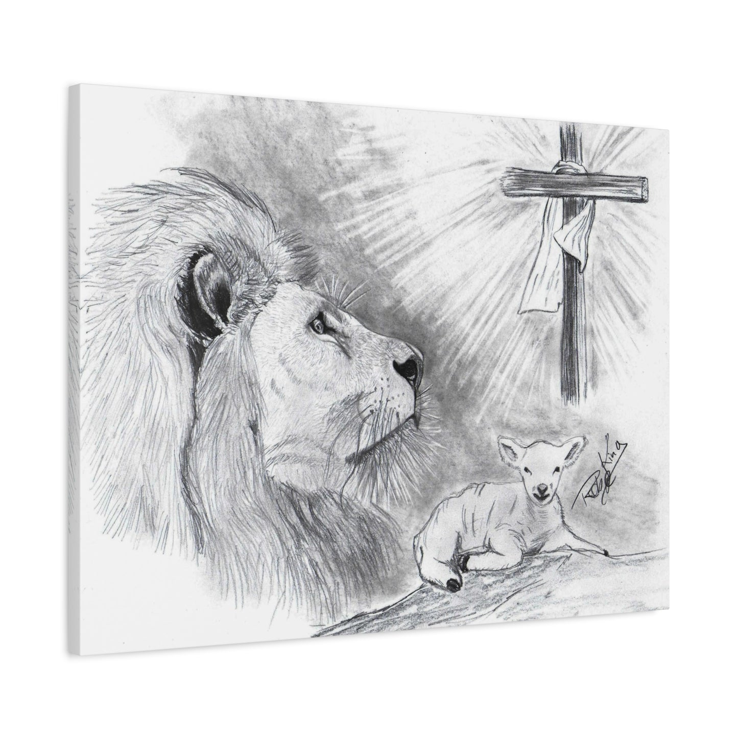 Lion and Lamb - Canvas Gallery Wrap