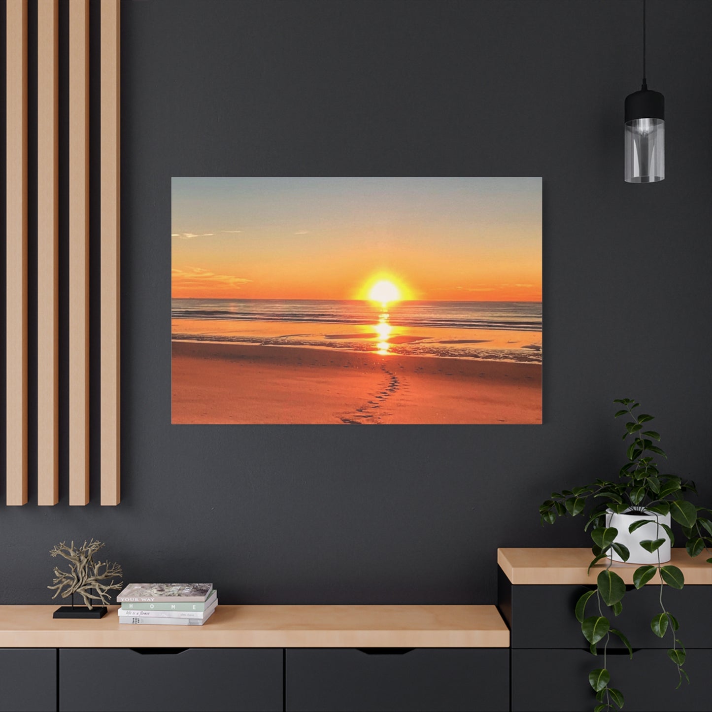 Footprints in the Sand - Canvas Wrap