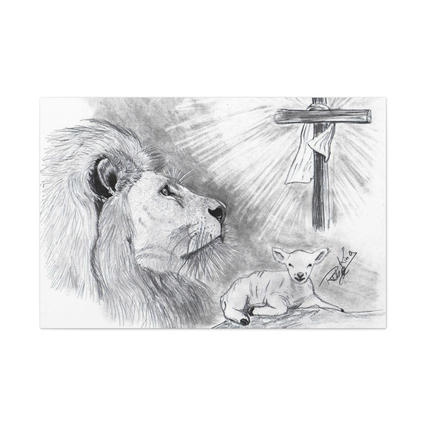 Lion and Lamb - Canvas Gallery Wrap