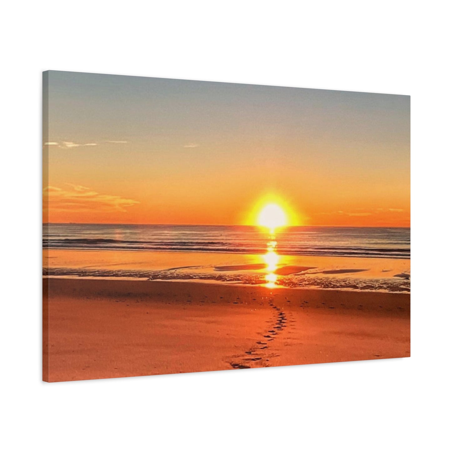 Footprints in the Sand - Canvas Wrap