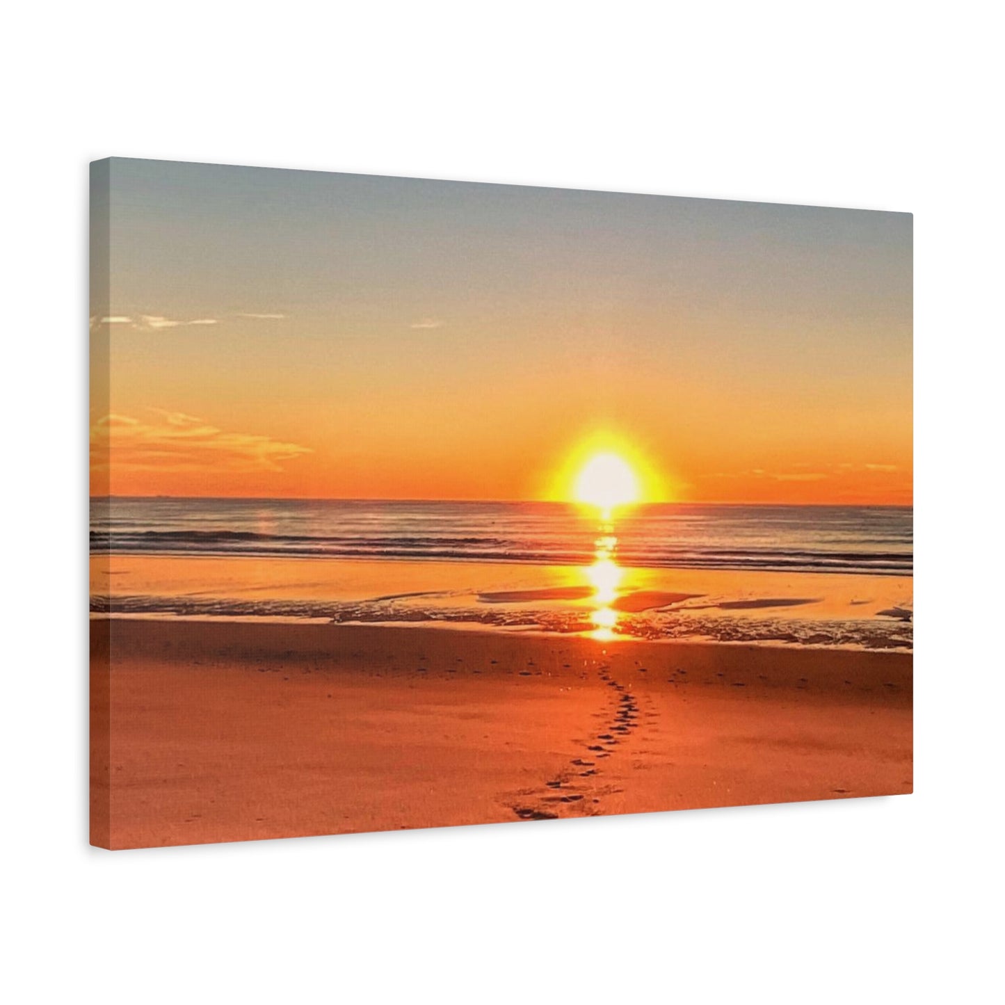 Footprints in the Sand - Canvas Wrap