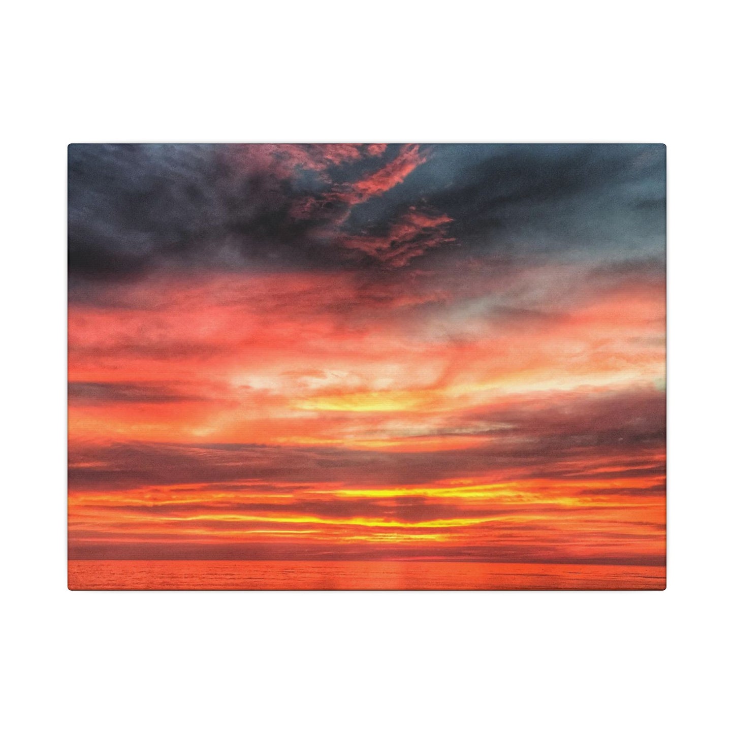 Atlantic Red Sunrise Reflection