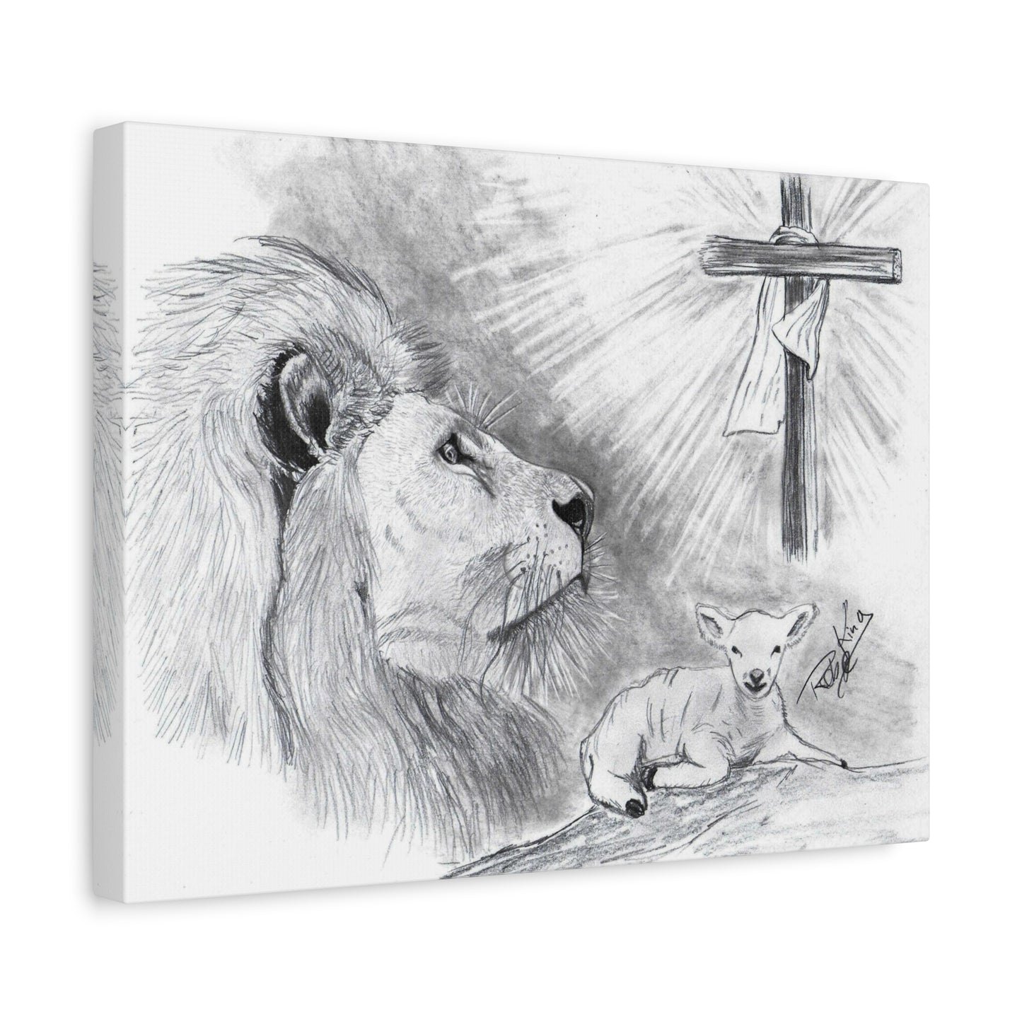 Lion and Lamb - Canvas Gallery Wrap