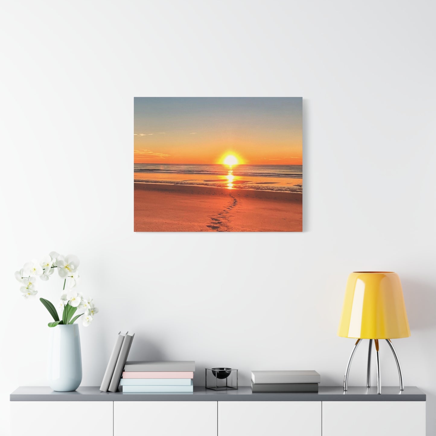 Footprints in the Sand - Canvas Wrap