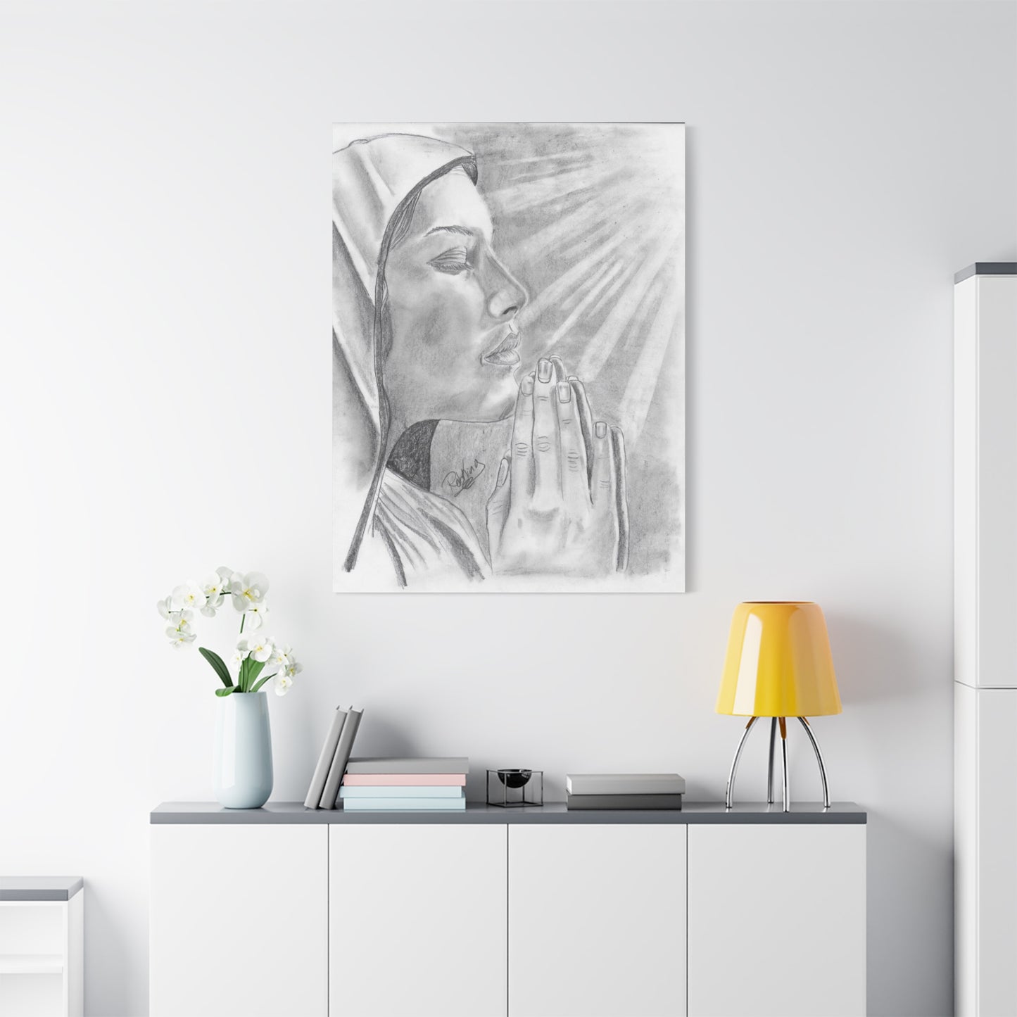 Praying Woman  - Canvas Gallery Wraps