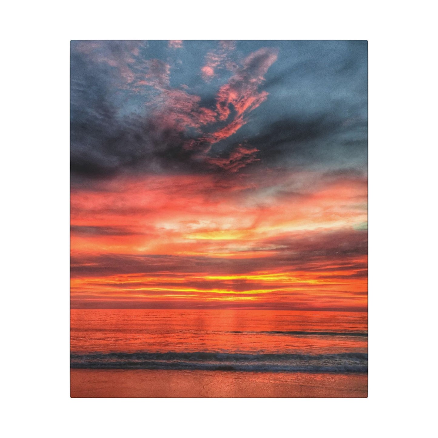 Atlantic Red Sunrise Reflection