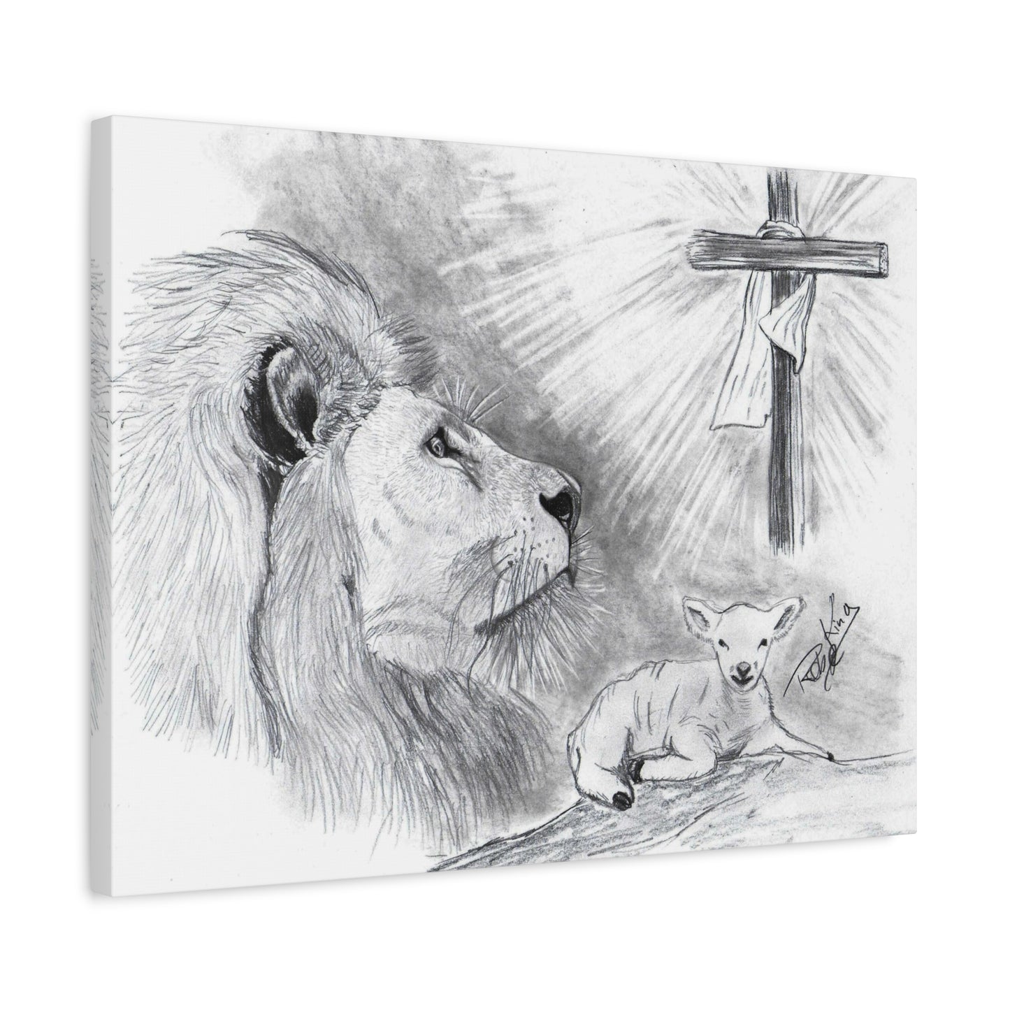 Lion and Lamb - Canvas Gallery Wrap