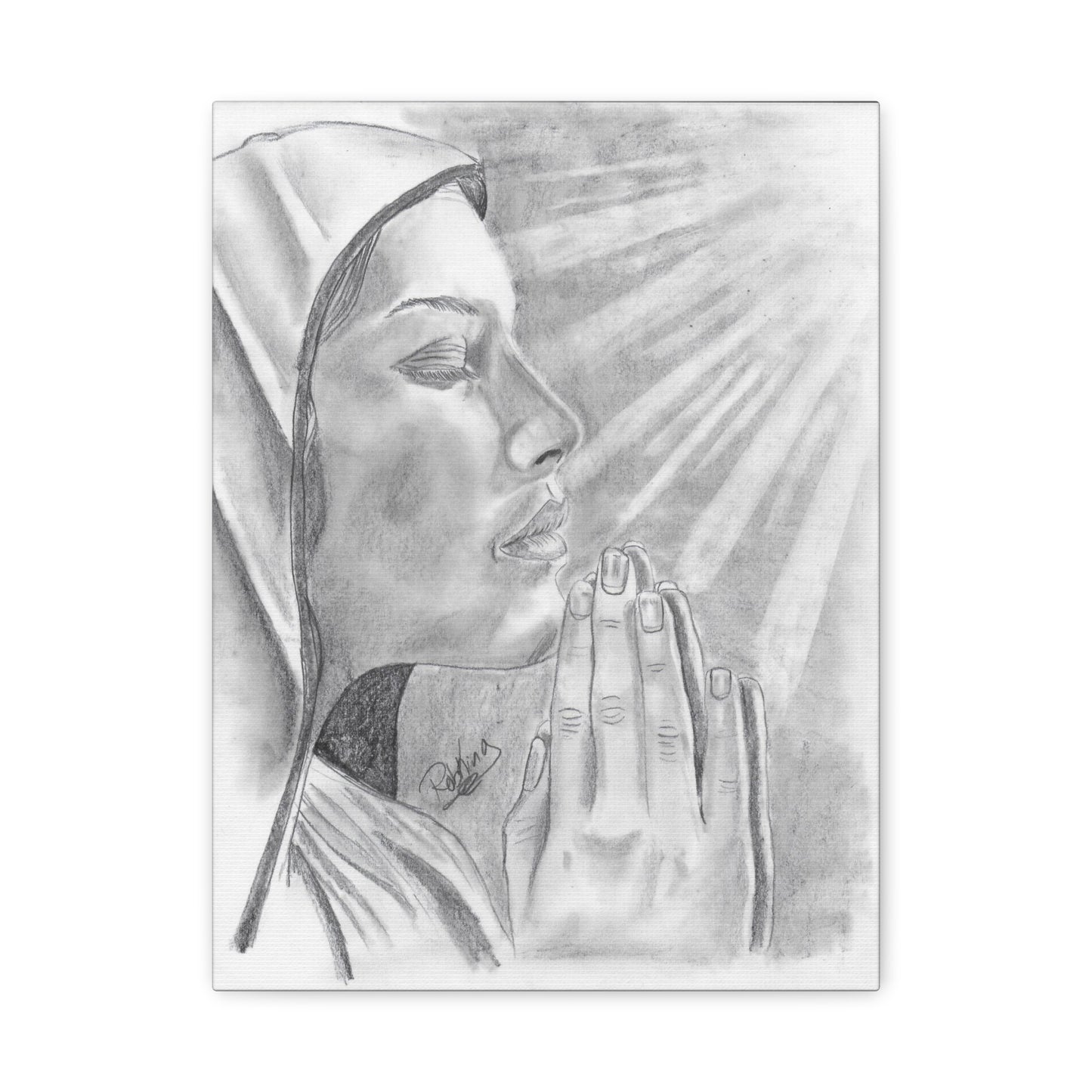 Praying Woman  - Canvas Gallery Wraps