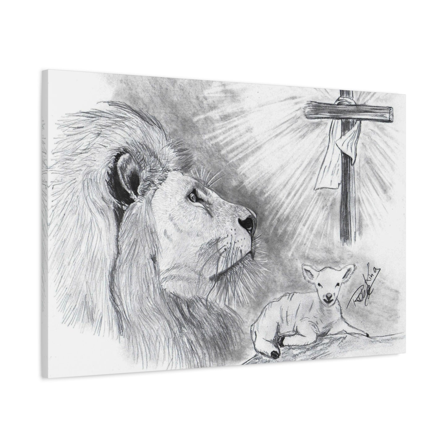 Lion and Lamb - Canvas Gallery Wrap