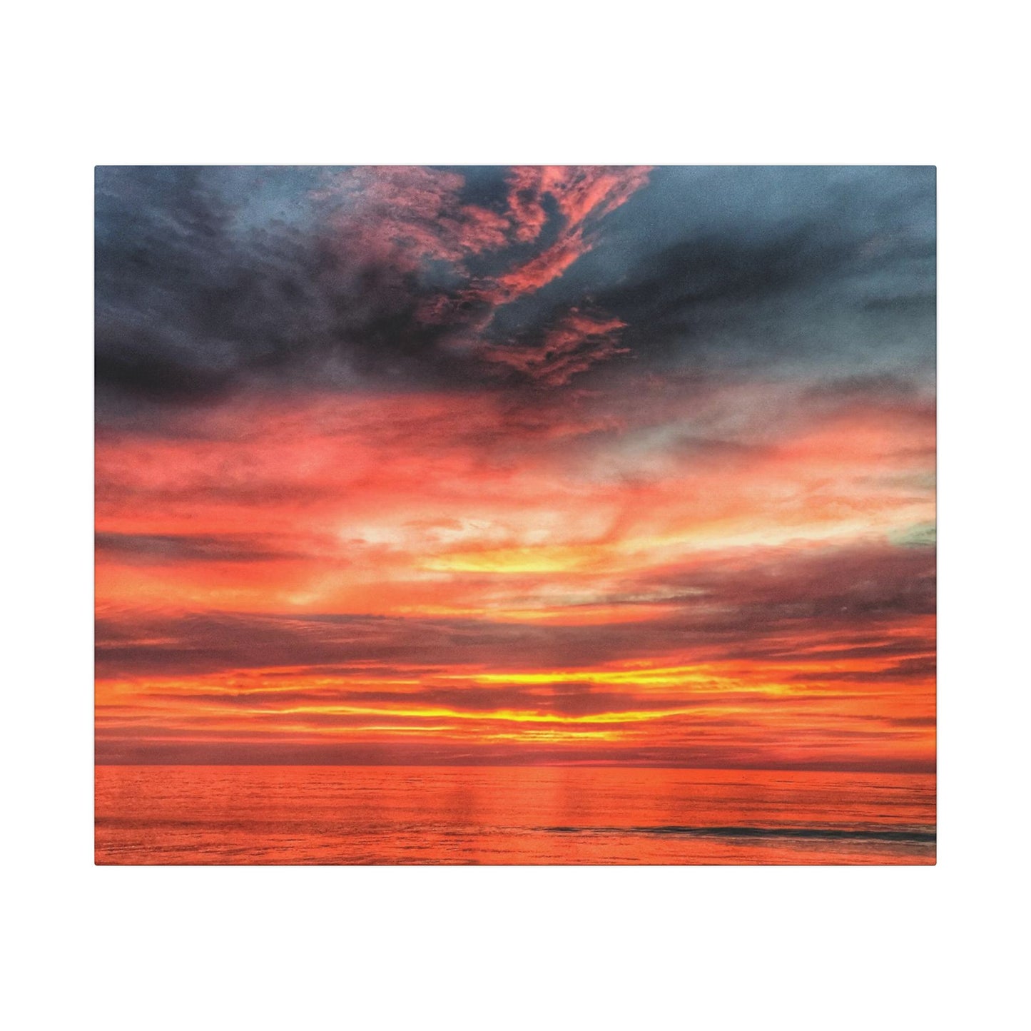 Atlantic Red Sunrise Reflection