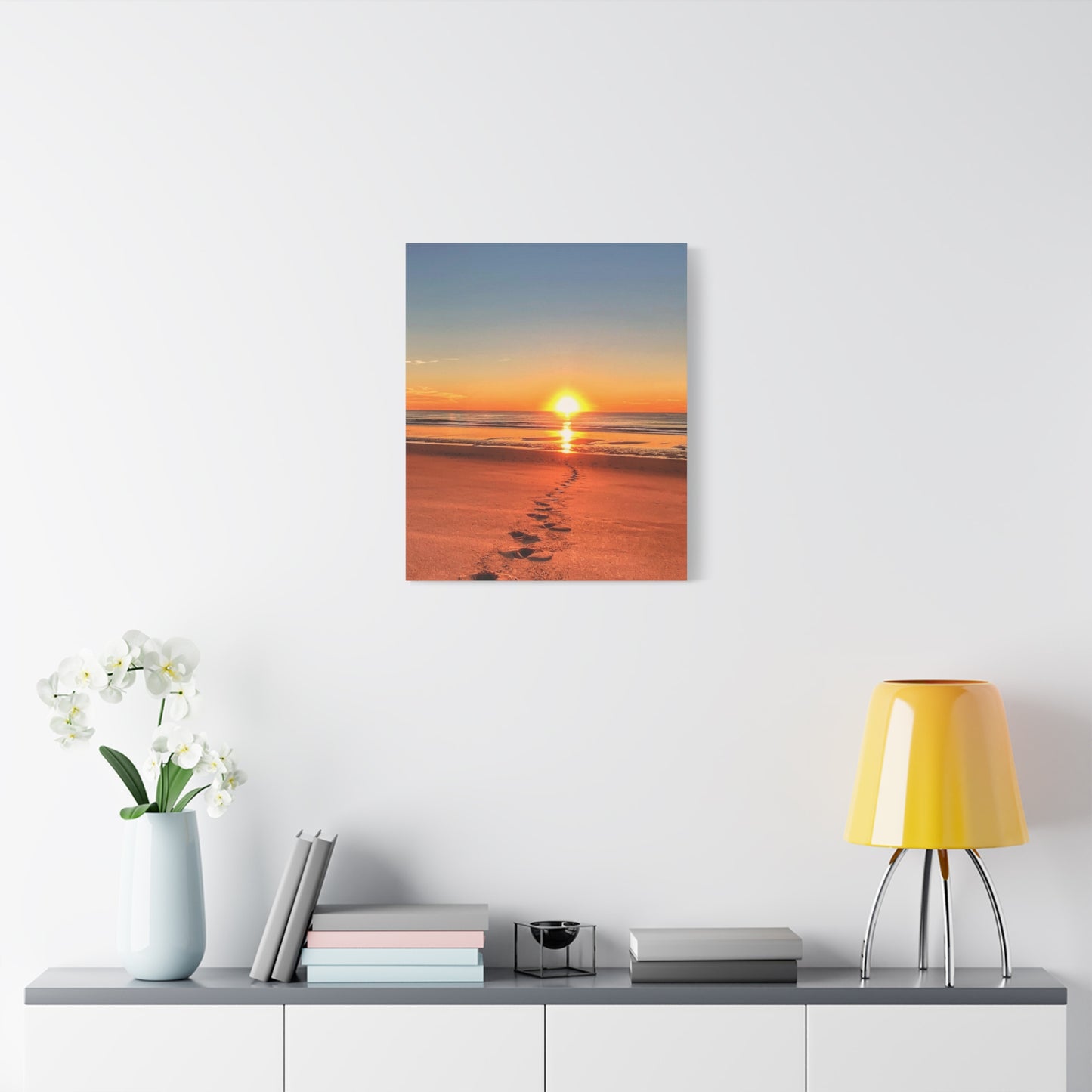 Footprints in the Sand - Canvas Wrap