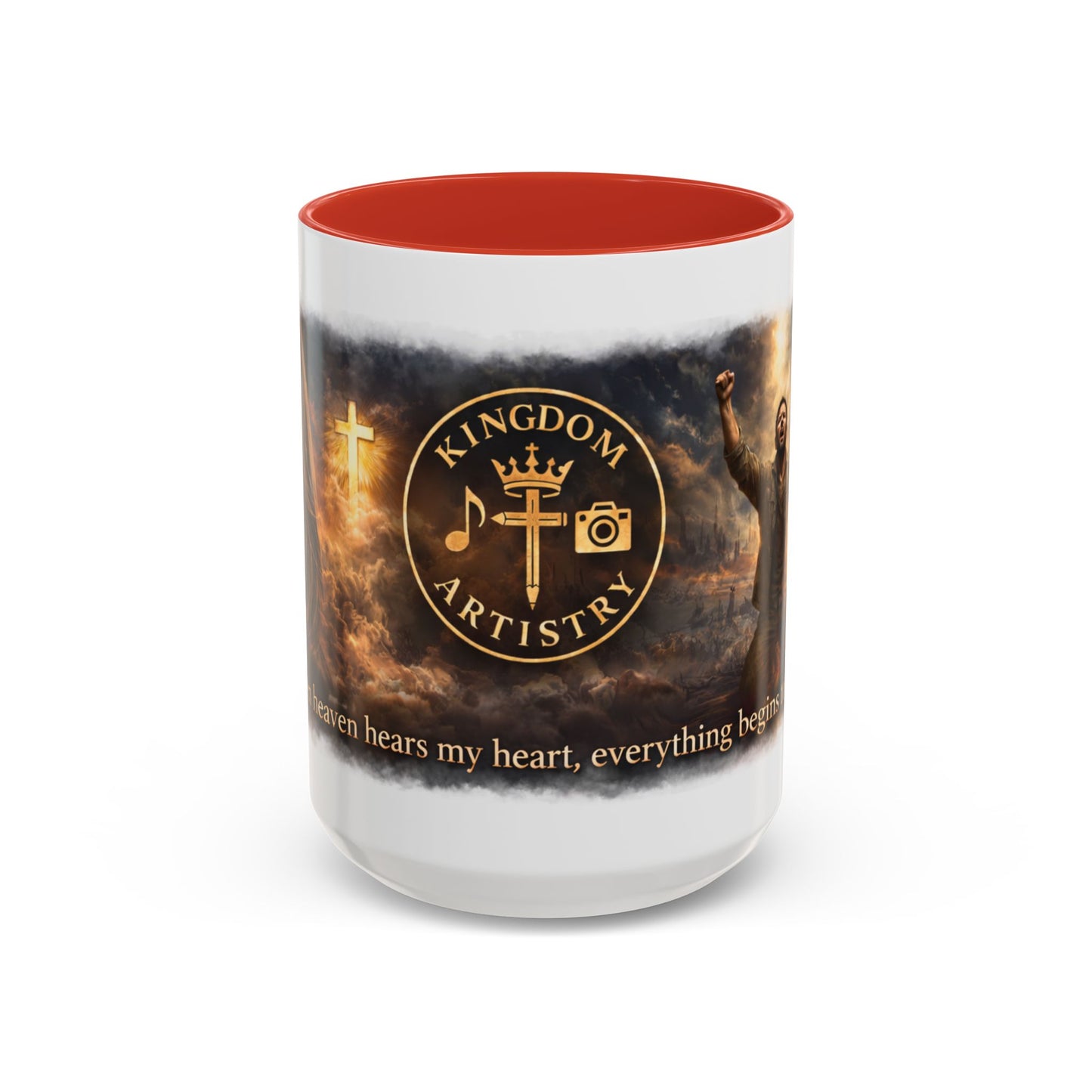 Kingdom Artistry Accent Coffee Mug — Music & Art Logo Merch (11/15oz)