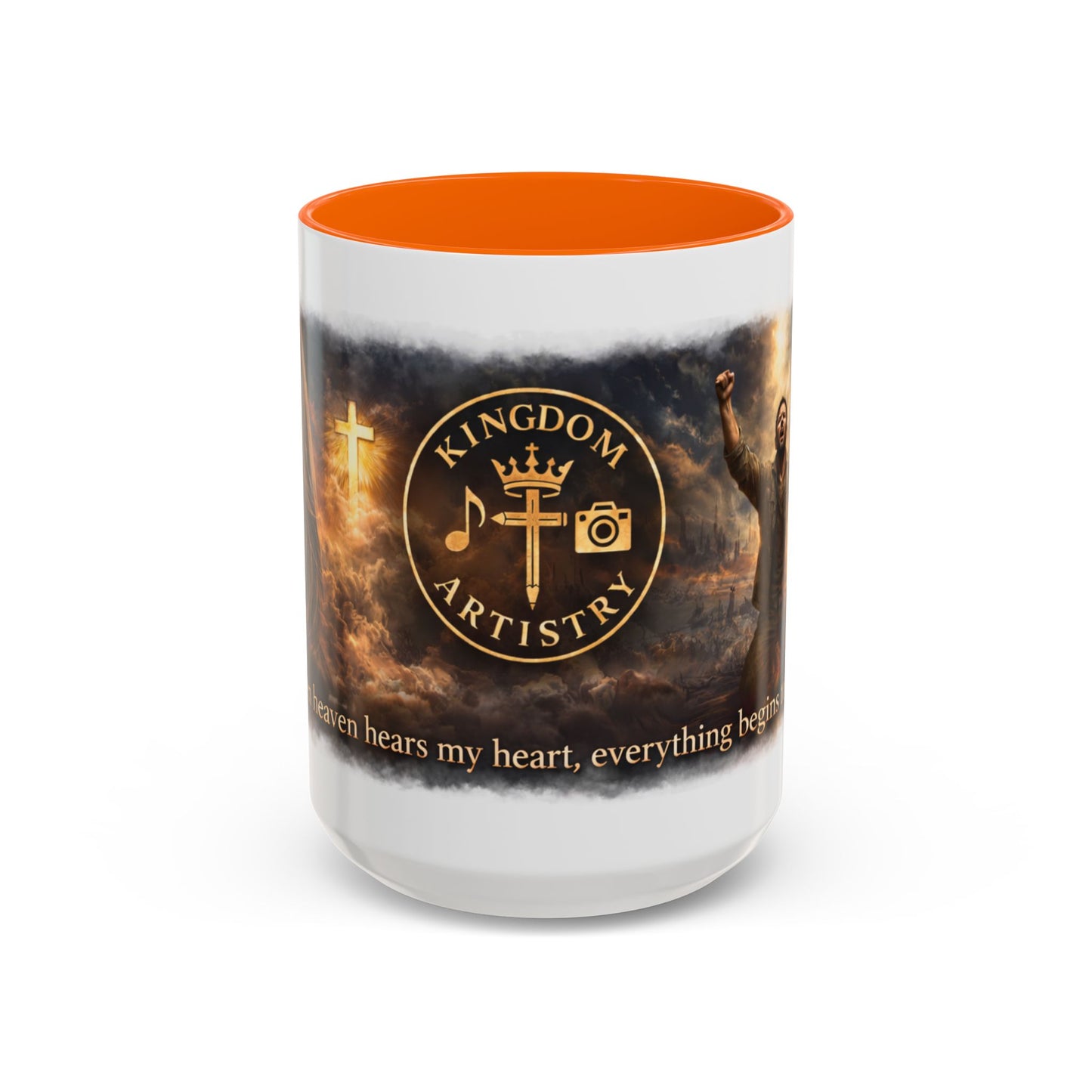 Kingdom Artistry Accent Coffee Mug — Music & Art Logo Merch (11/15oz)
