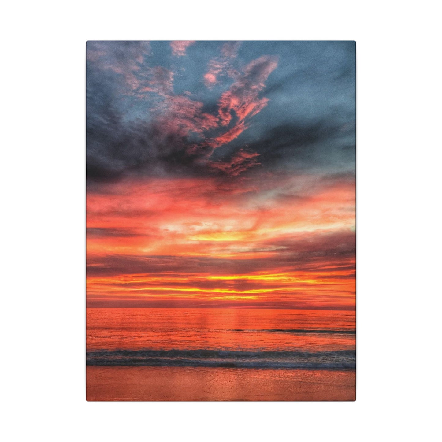 Atlantic Red Sunrise Reflection