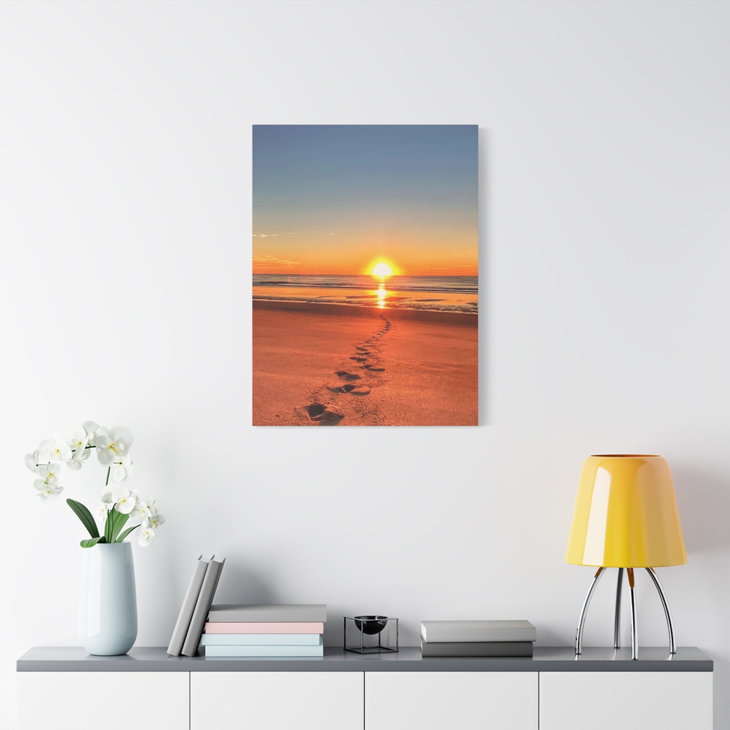 Footprints in the Sand - Canvas Wrap