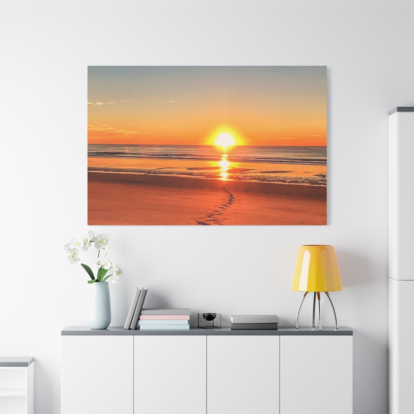 Footprints in the Sand - Canvas Wrap