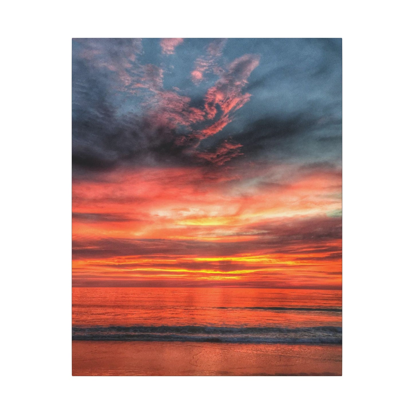 Atlantic Red Sunrise Reflection