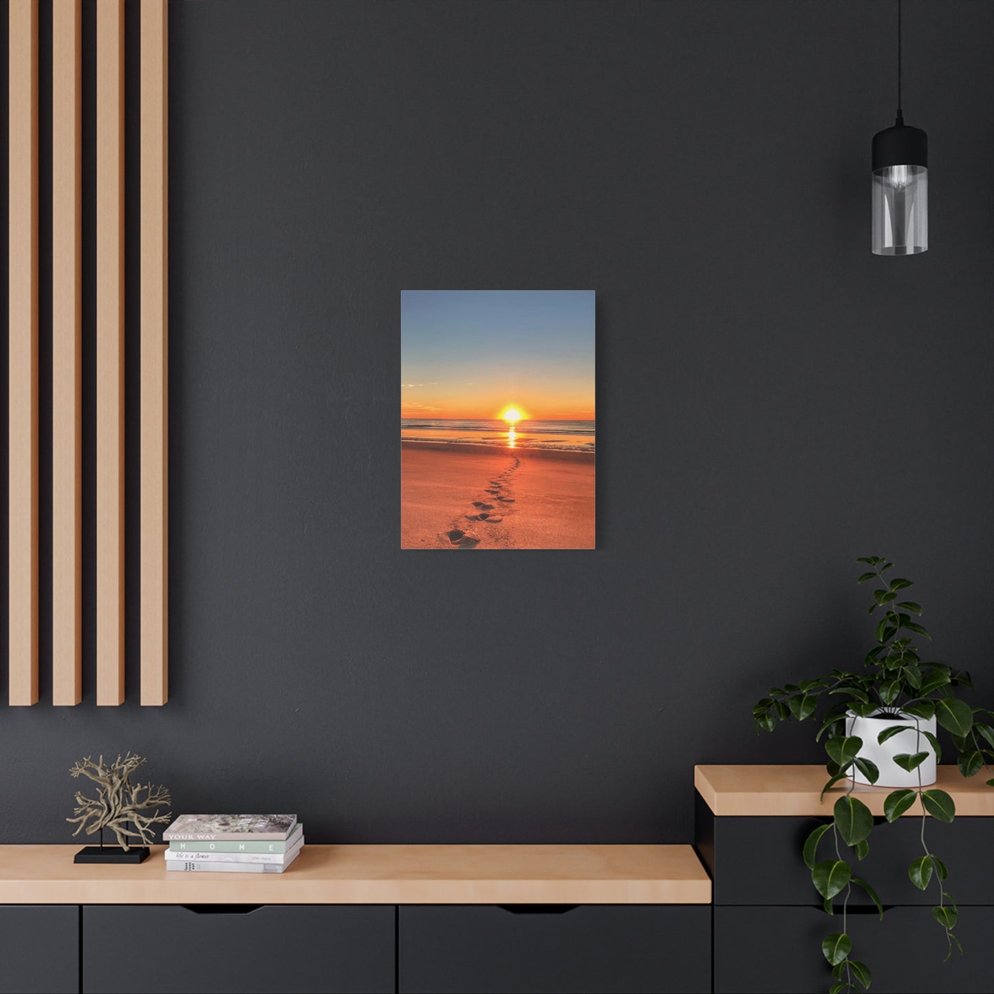 Footprints in the Sand - Canvas Wrap