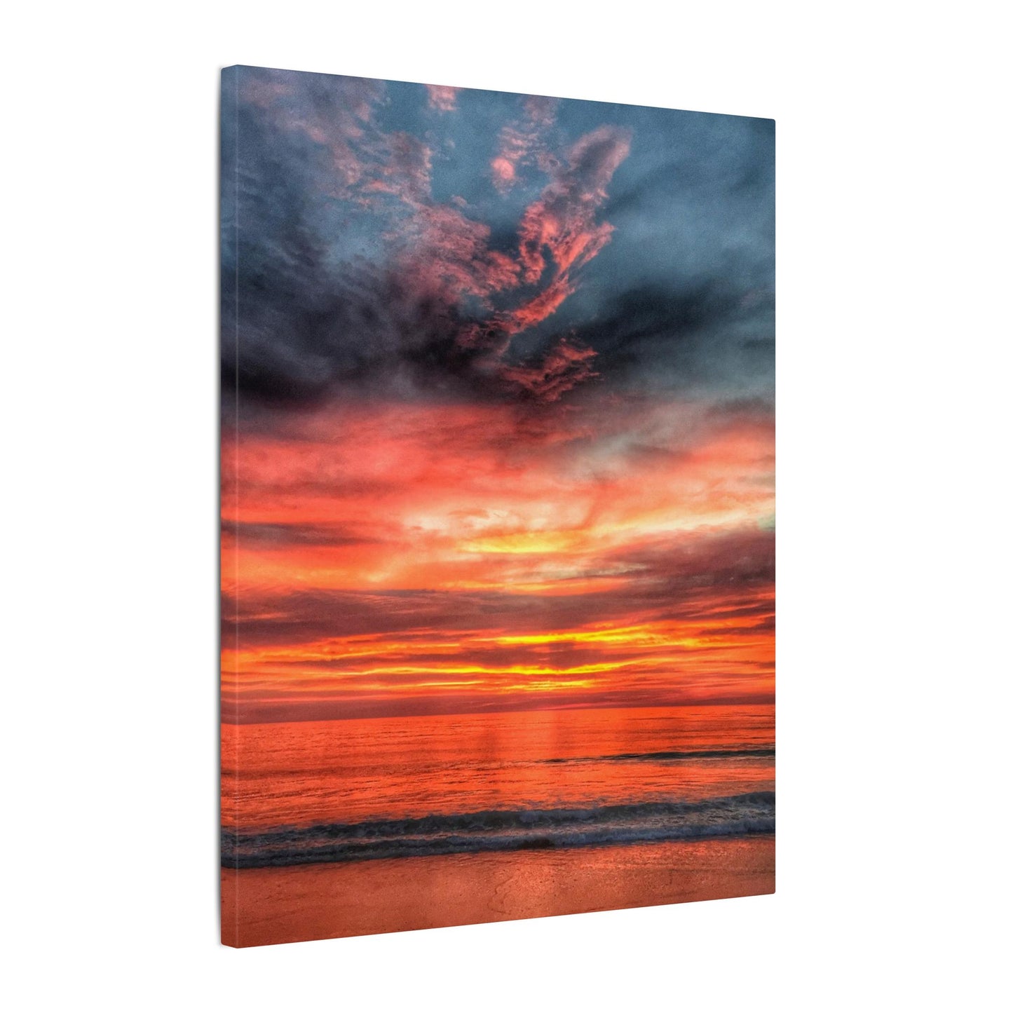 Atlantic Red Sunrise Reflection