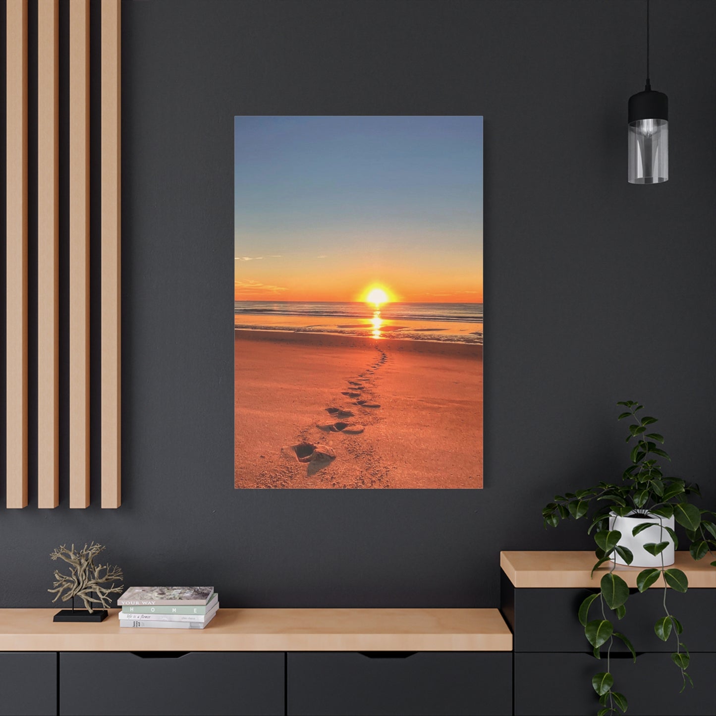 Footprints in the Sand - Canvas Wrap
