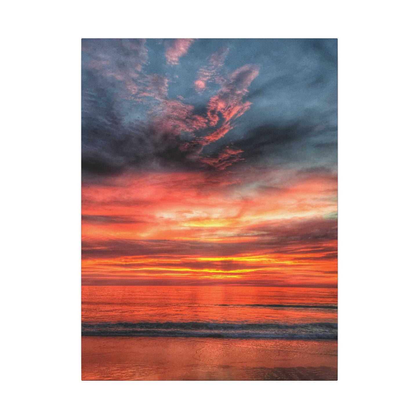 Atlantic Red Sunrise Reflection