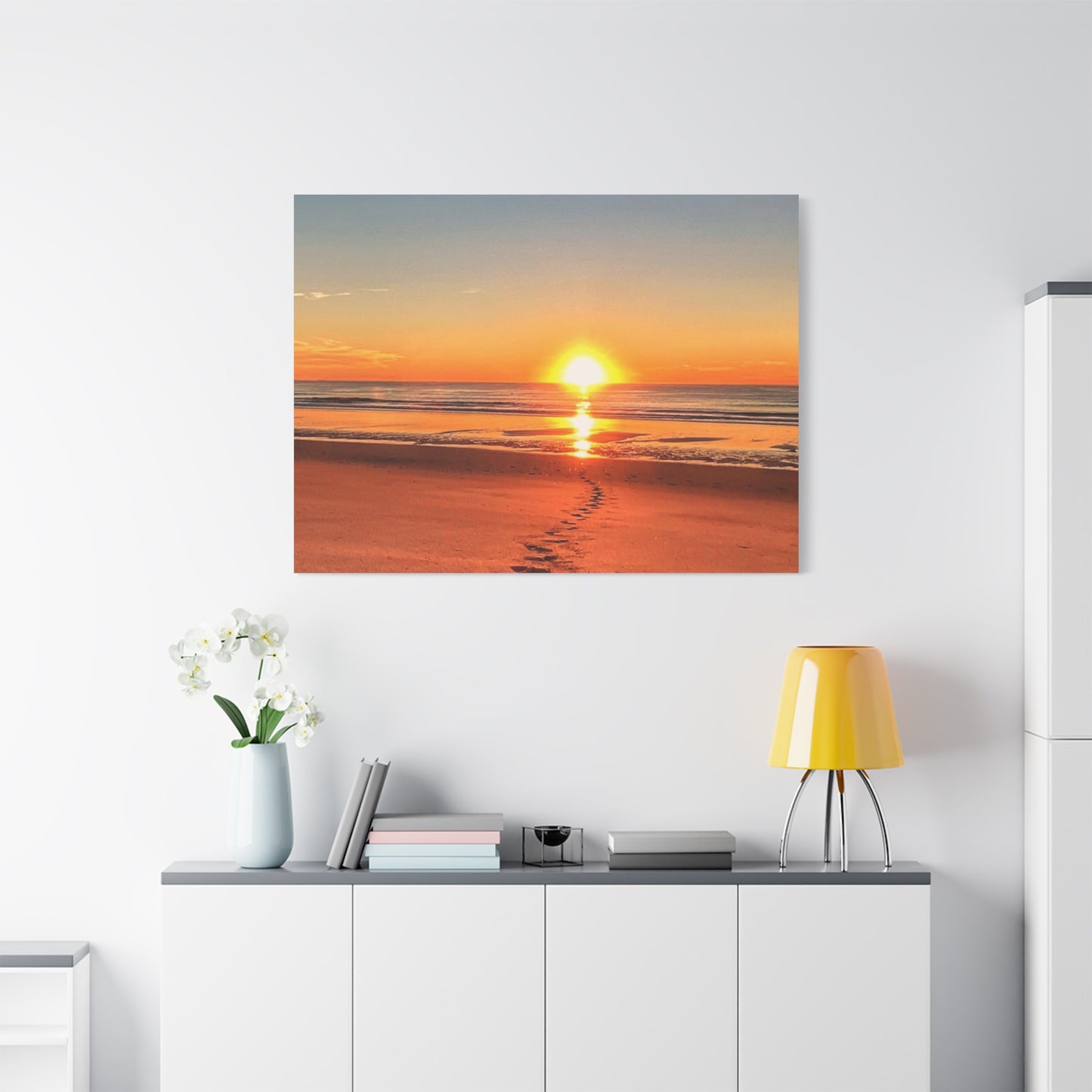 Footprints in the Sand - Canvas Wrap
