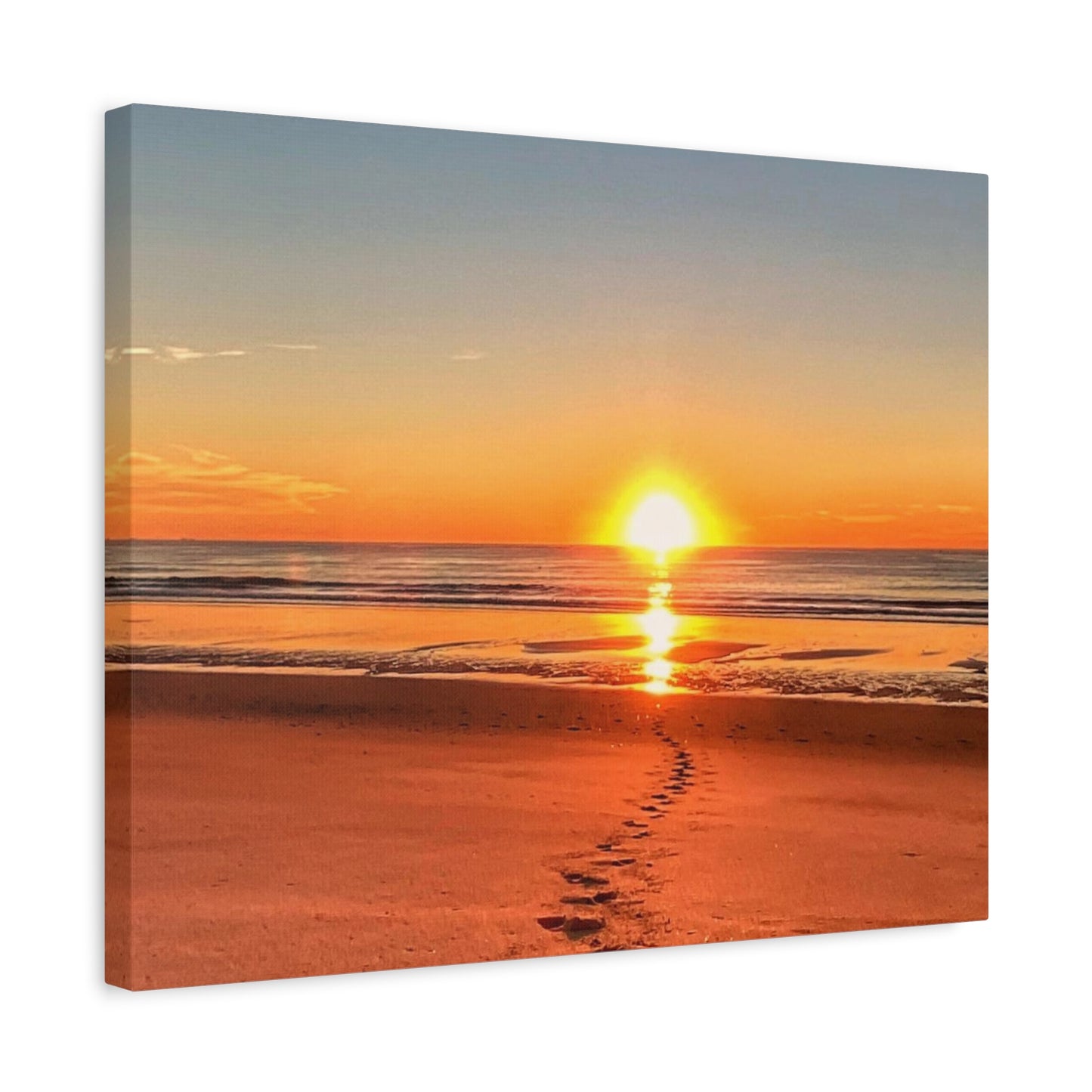 Footprints in the Sand - Canvas Wrap