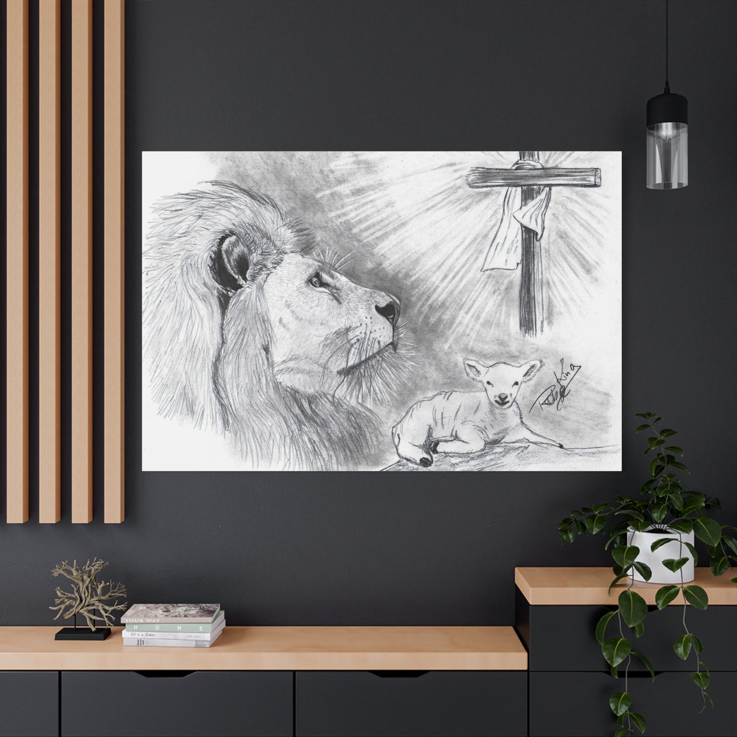 Lion and Lamb - Canvas Gallery Wrap