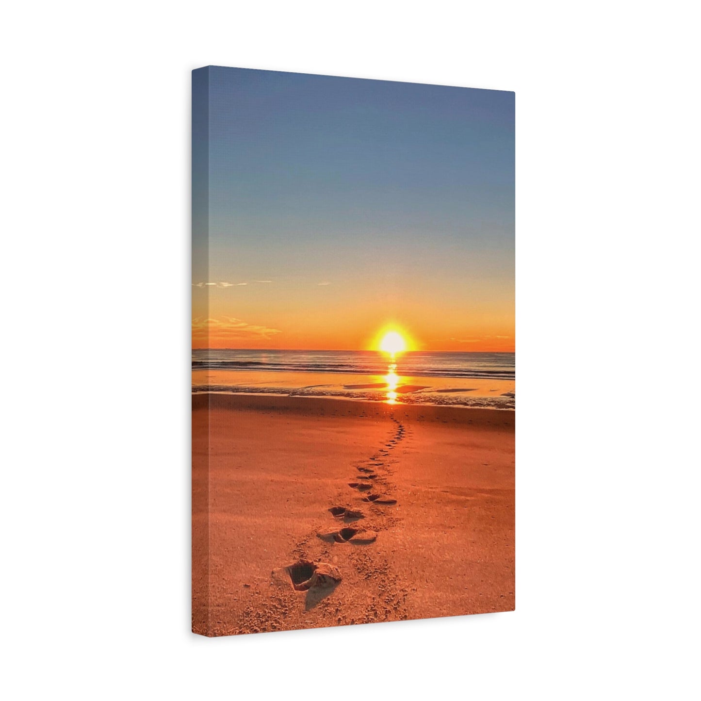 Footprints in the Sand - Canvas Wrap